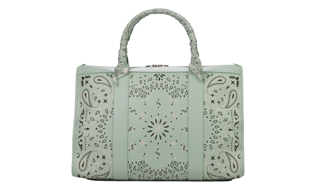 Amiri Bandana Weekender Bag "Frosty Green" AW23MAW004 225