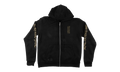 Chrome Hearts Vertical Logo Zip-Up Hoodie "Black/Olive" CHRM0852