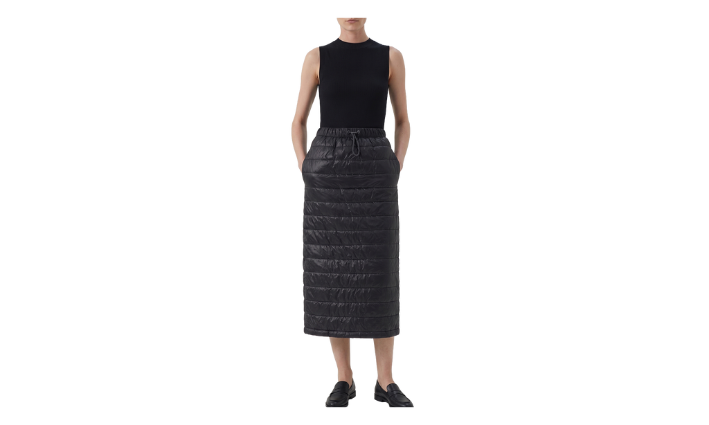 Brunello Cucinelli Quilted Midi Skirt WMNS "Black" BRUN1732