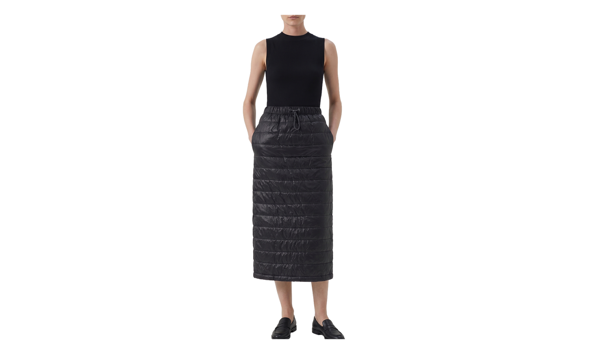 Brunello Cucinelli Quilted Midi Skirt WMNS "Black" BRUN1732