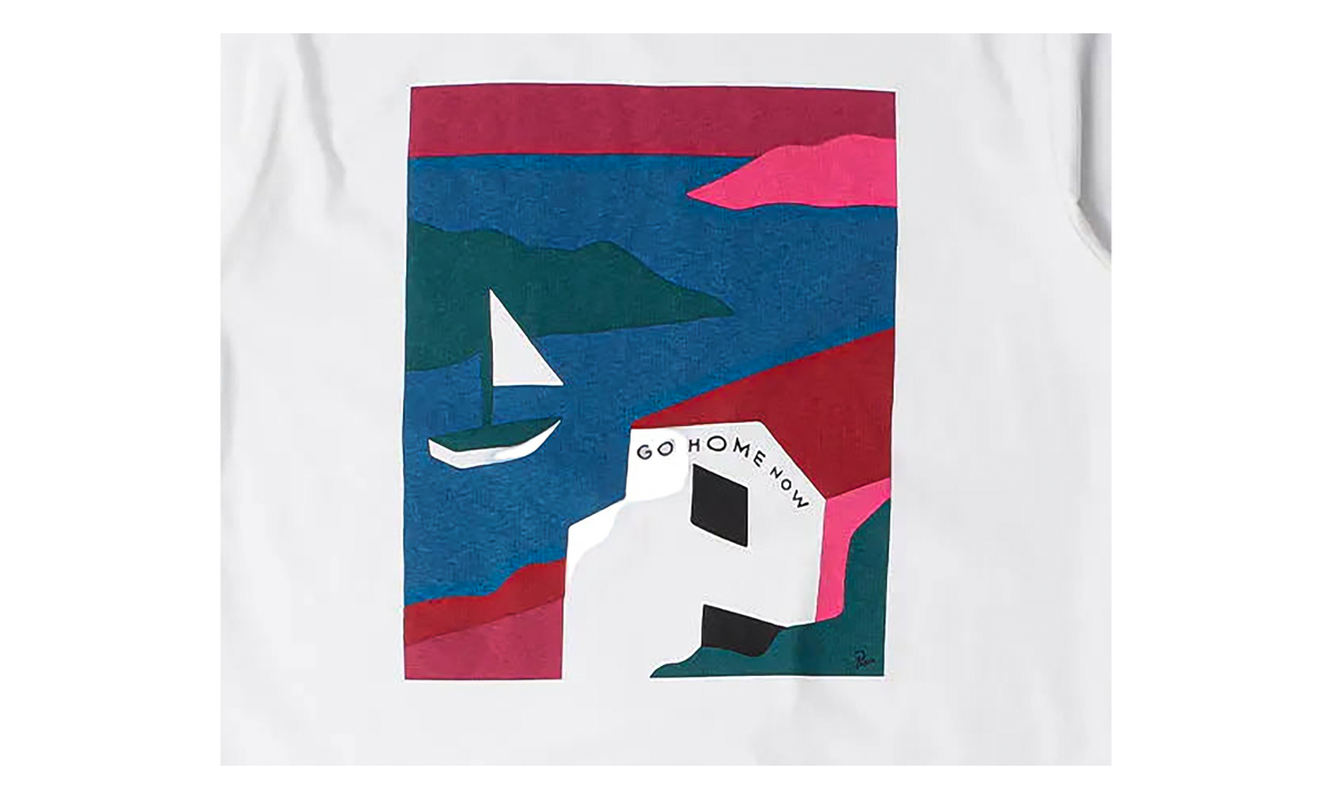 BY PARRA No Vacation SS Tee "White" 56105