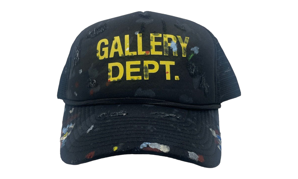 Gallery Dept Distressed Paint Splatter Trucker Hat "Black" GD133
