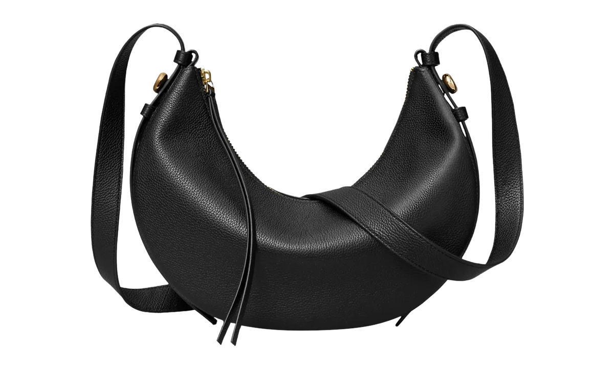 Tory Burch Romy Half Moon Bag "001 BLACK" 178677-001