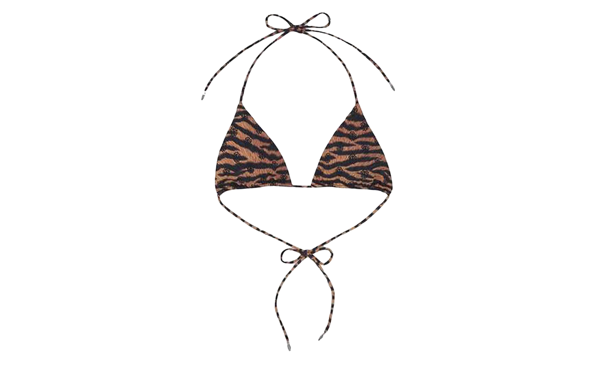 Chrome Hearts X DIB Orange Tiger Bikini top "Brown" CHRM1084