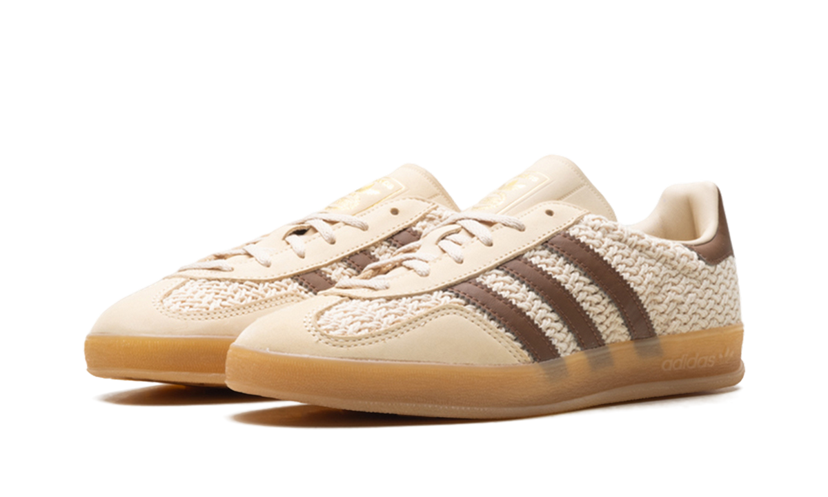 Adidas Gazelle Indoor "Cream/Brown Knit" JS1418