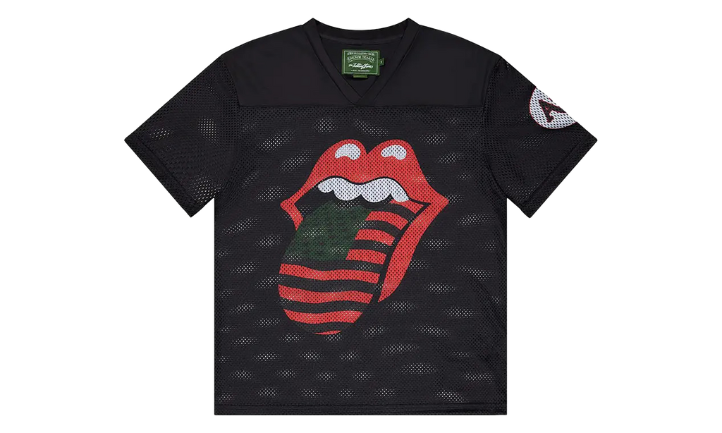 DENIM TEARS Rolling Stones Football Jersey "Black" DT996
