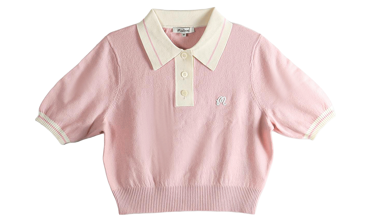 Malbon Golf Mikayla Polo T-Shirt WMNS "Dusty Rose" MW 0043 DST RSE