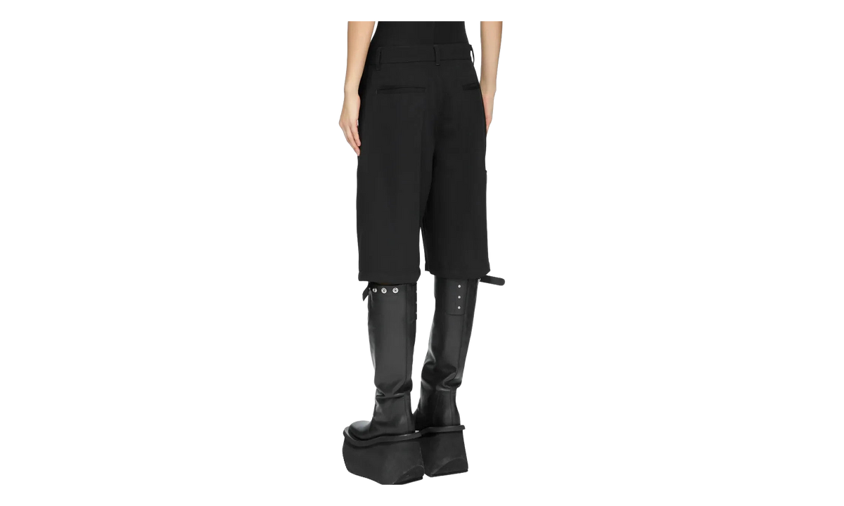 Rick Owens Work Twisted Wool Shorts WMNS "Black" RP02F5322 WT 09
