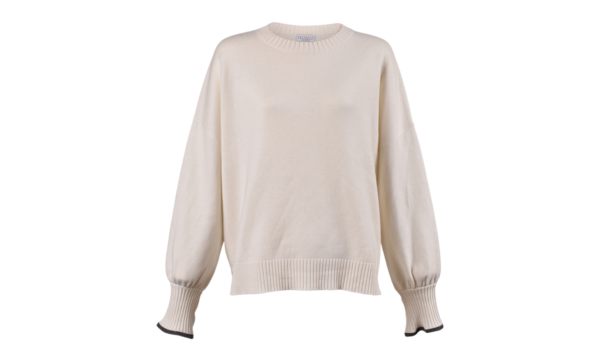 Brunello Cucinelli Cashmere Crewneck Sweater WMNS "White" BRUN1393