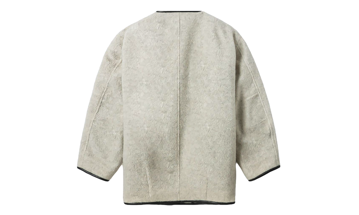 Bape Collarless Grey Wool Jacket WMNS "Brownish Grey" BPYOCOC7228XJBGX