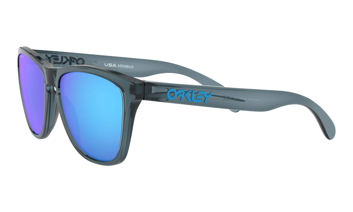 Oakley Frogskins Polarized Sunglasses "Crystal Black / PRIZM Sapphire Irid" OO9013 F6