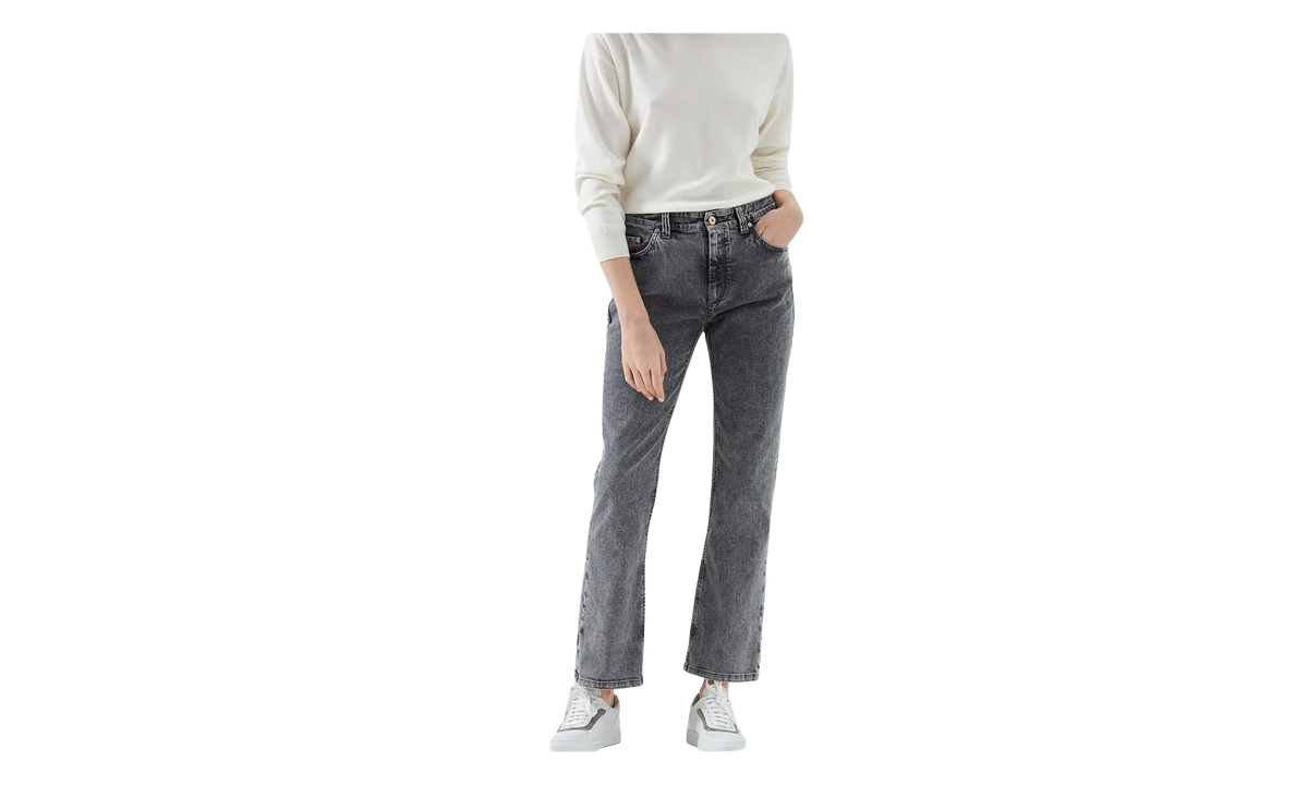 Brunello Cucinelli Straight-Leg Denim Trousers WMNS "Slate Denim (Anthracite / Black)" BRUN1437
