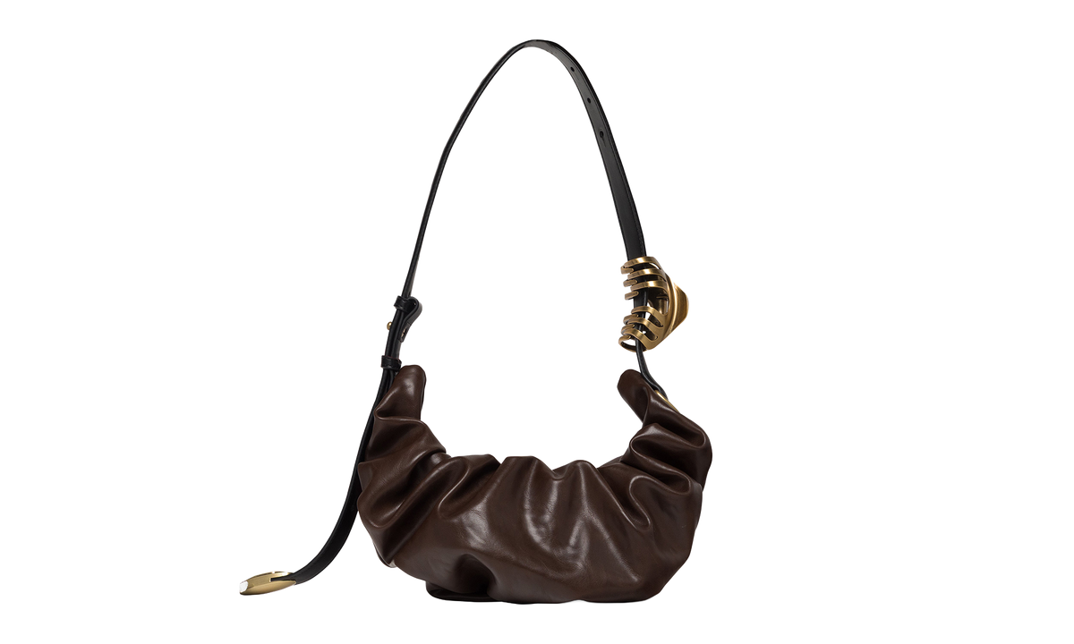Diesel Grab-D-Small Scruched Hobo Bag "Brown" X10479P8657T2618