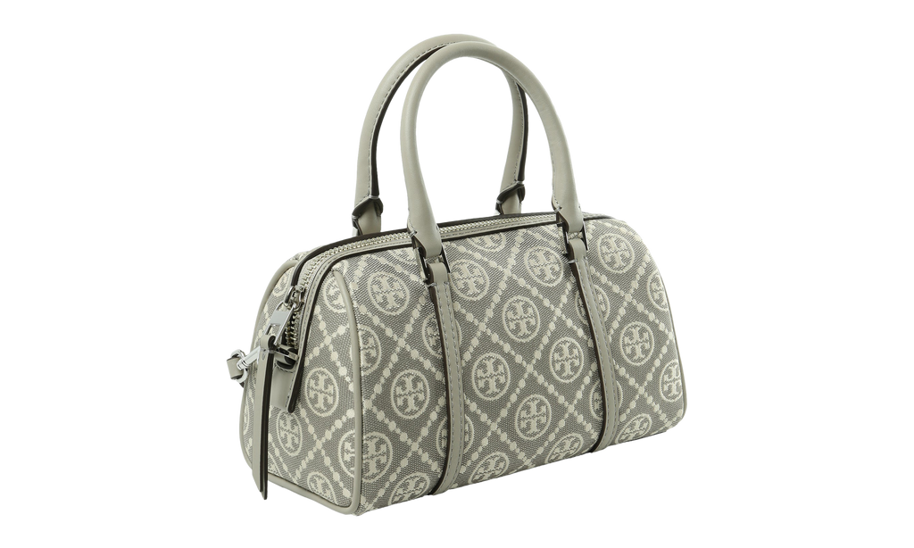 Tory Burch T Monogram Utility Mini Barrel Bag "020 GRAY" 178741-020