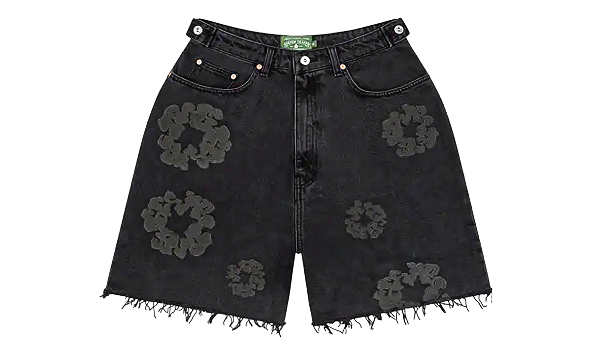 Denim Tears Mono Cotton Wreath Denim Shorts "Black" DT389