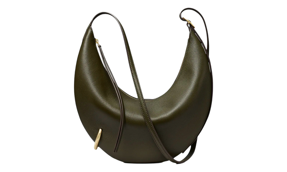 Tory Burch Pierced Crossbody Bag "Dark Olive" 186940 325