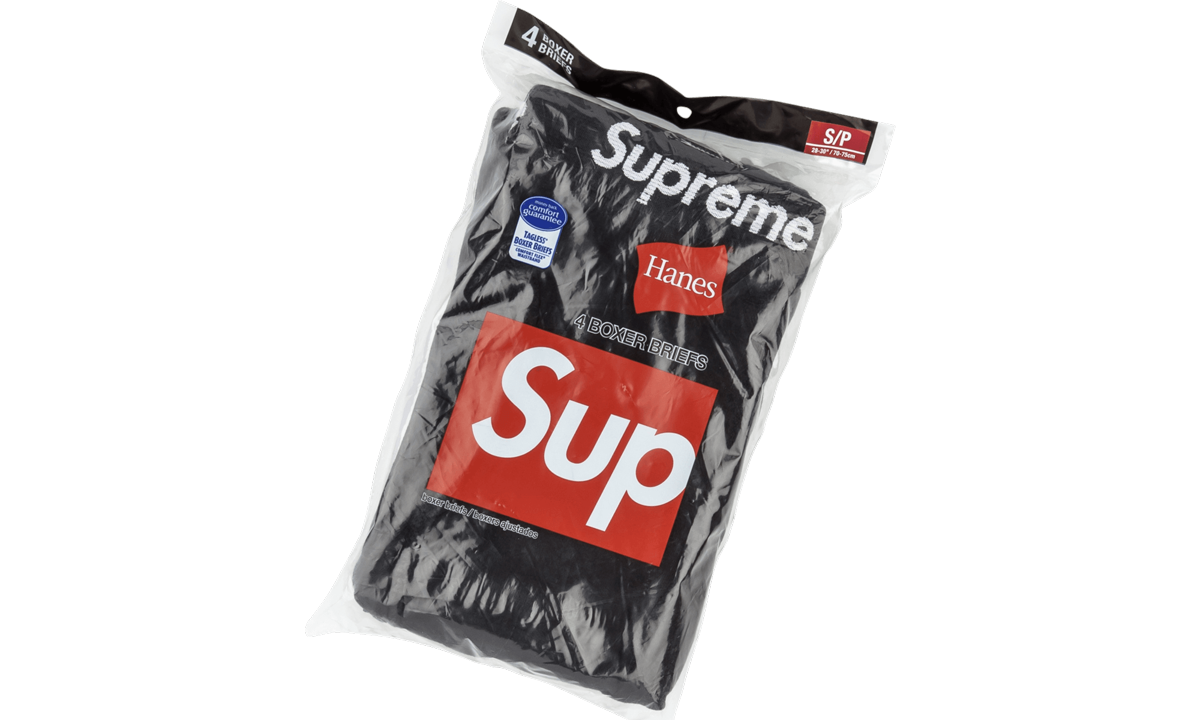 Supreme Hanes Tagless Boxer Briefs (4) "Black" SU0641