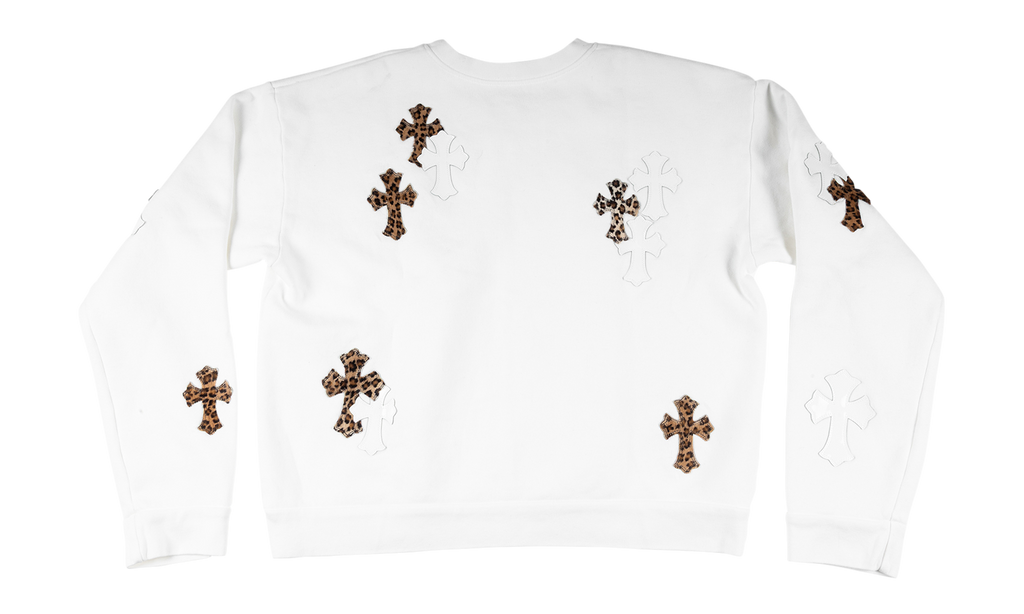 Chrome Hearts Flooded Patch Crewneck WMNS "White" CHRM1092