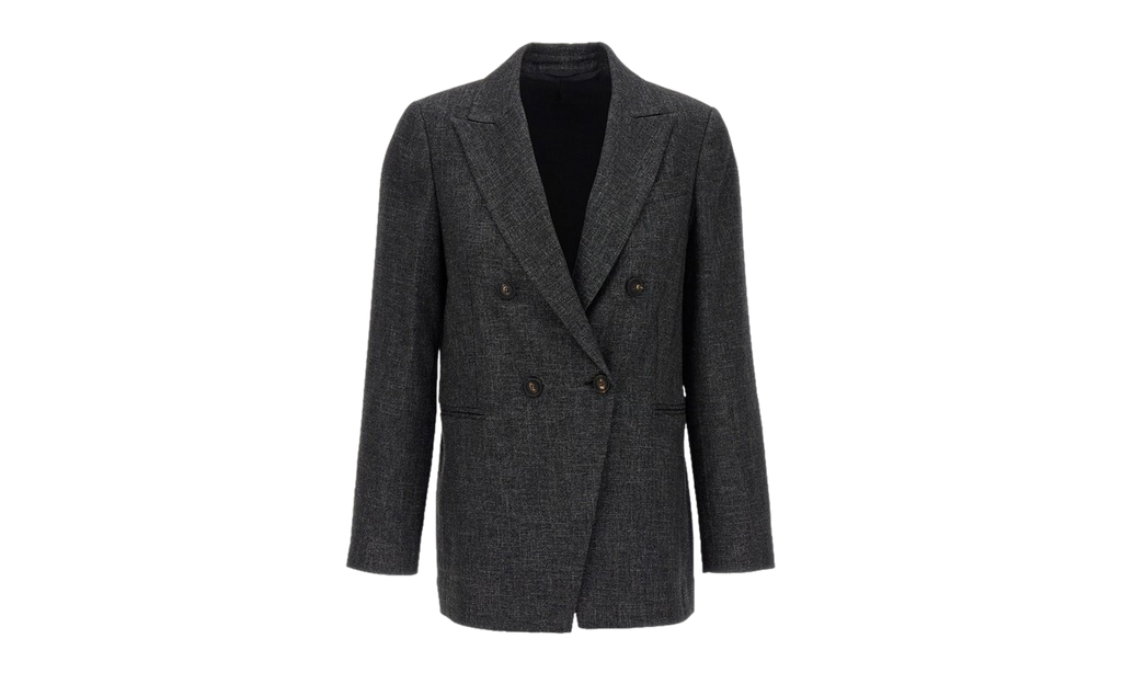 Brunello Cucinelli Double-Breasted Blazer WMNS "Dark Grey" BRUN1317