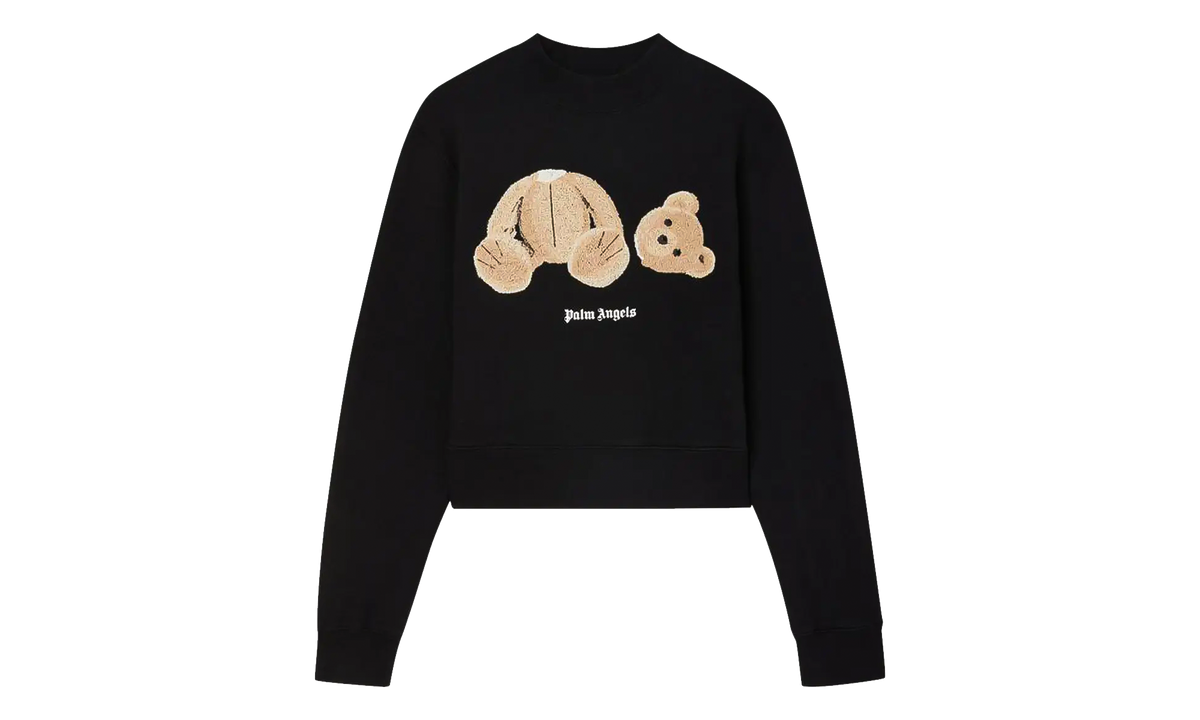 Palm Angels Bear Fitted Sweatshirt WMNS "Black / Brown" PWBA016C99FLE0021060