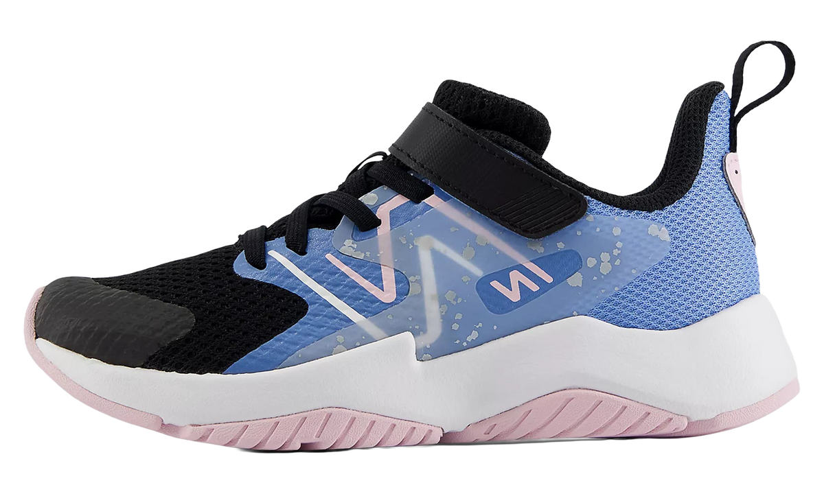 NEW BALANCE Rave Run v2 Bungee Lace with Top Strap PS "Black Blue Laguna Light Raspberry" YTRAVBL2