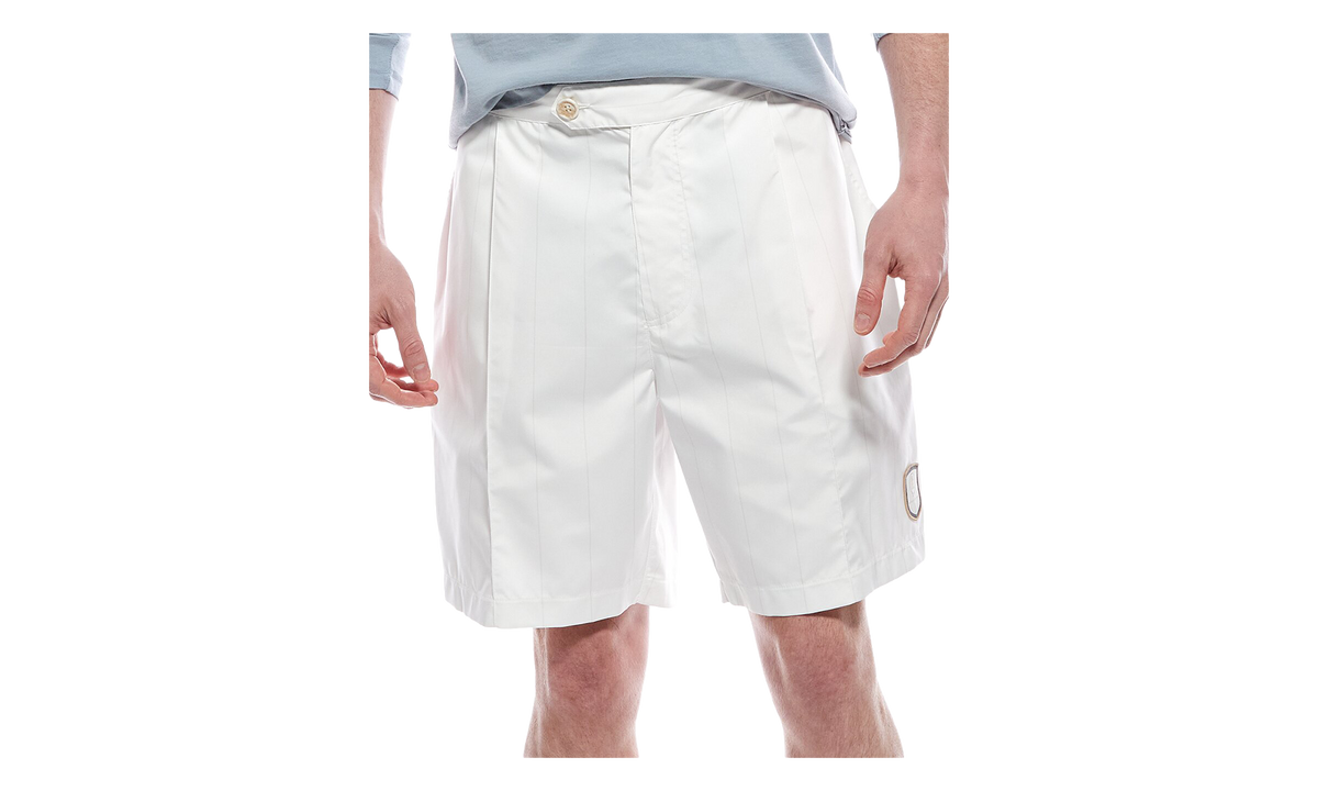 BRUNELLO CUCINELLI Pleated Tailored Shorts "White" BRUN185