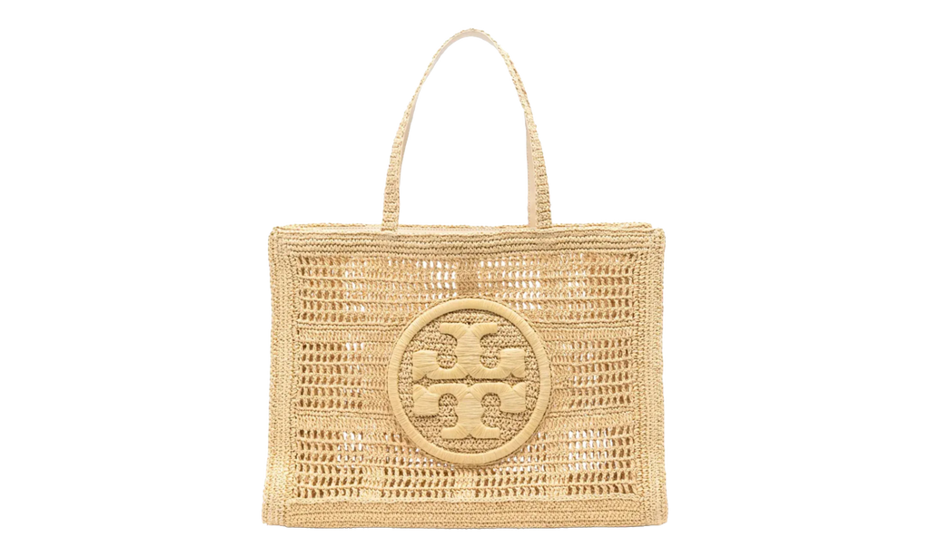 Tory Burch Large Ella Hand-Crocheted Tote Bag "Natural" 151277 254