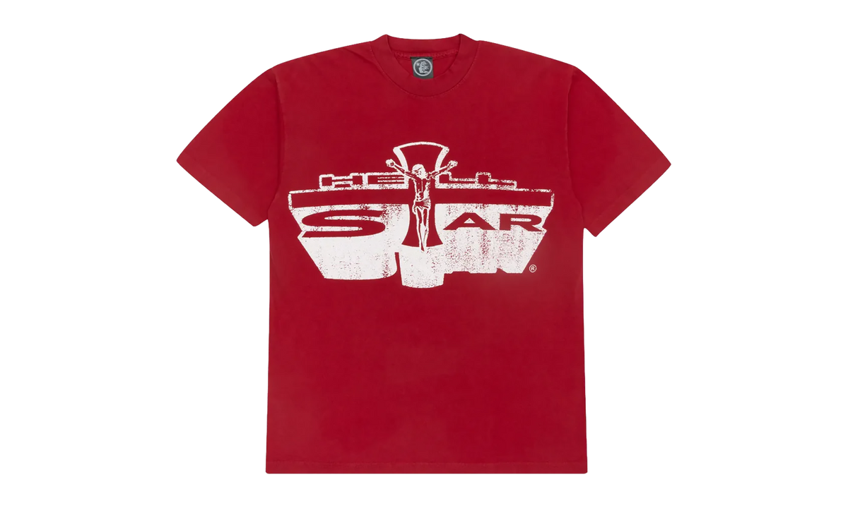 Hellstar Jesus Emblem T-Shirt "Red" HSR114