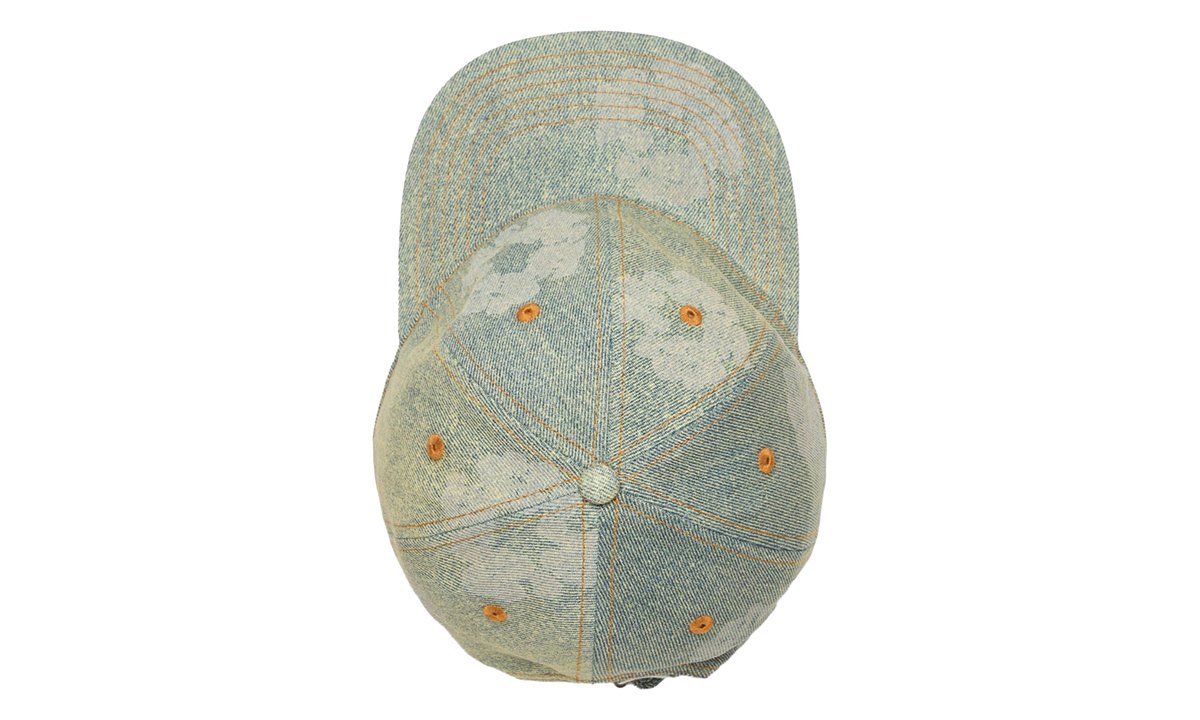 Denim Tears Mono Cotton Wreath Raw Denim Cap "Dirty Wash" DT906