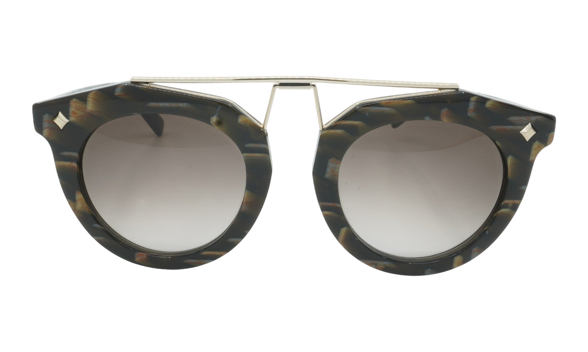 Cat Eye Sunglasses "Striped Khaki" MCM636SK-320