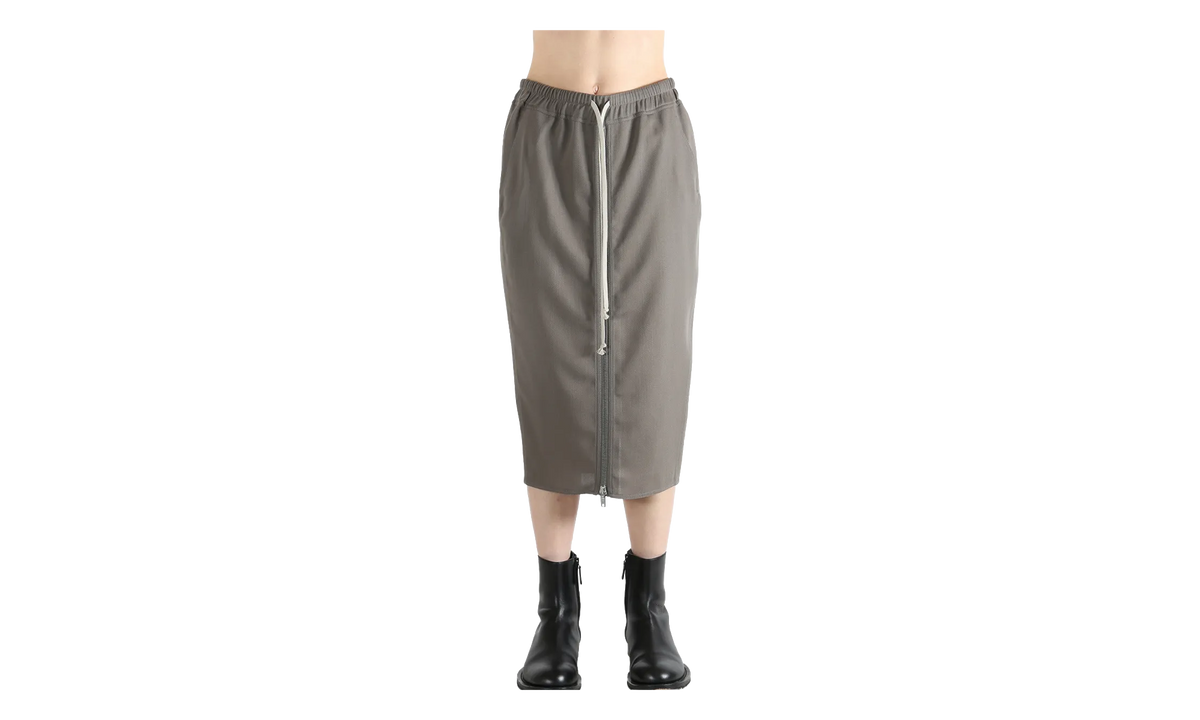 Rick Owens Gonna Zipped Short Pillar Skirt WMNS "Dust" RP01F6375 WT 34
