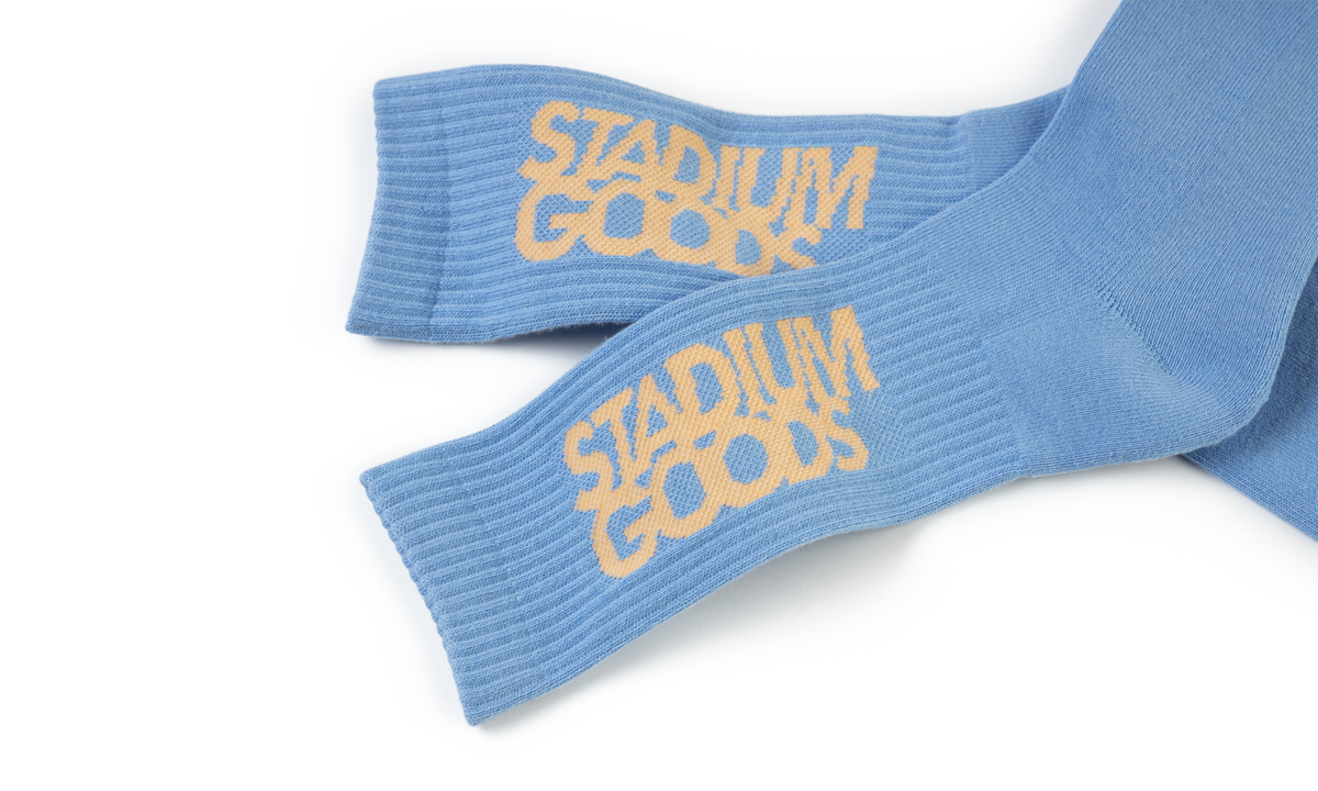 Stadium Goods Crew Sock "Blue and Cream" SGS0174