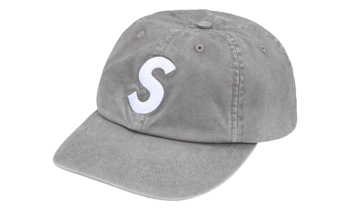 SUPREME Washed Canvas S Logo 6-Panel "FW26 - grey" SU28491