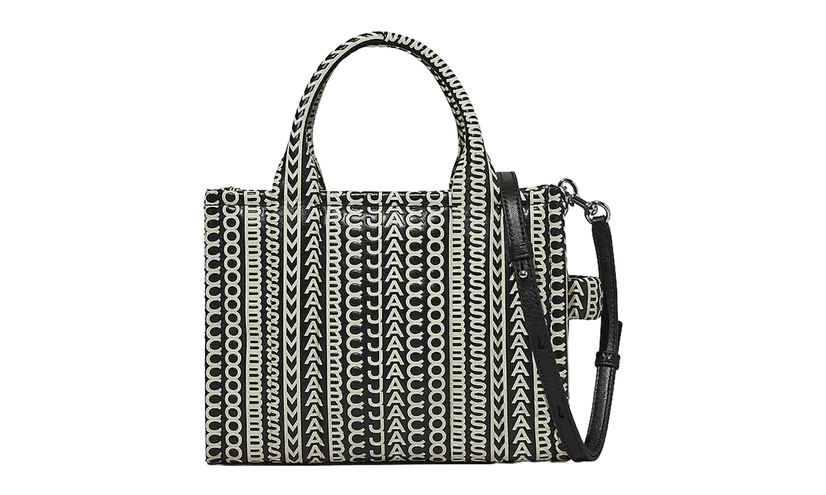 Marc Jacobs Monogram Leather Small Tote Bag "BLACK/WHIT" 2S3HTT001H03-005