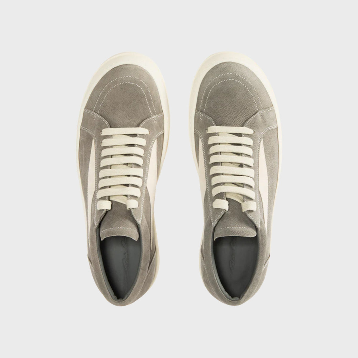 Rick Owens Temple Vintage Sneaks - Pelle Euca / Milk / Milk