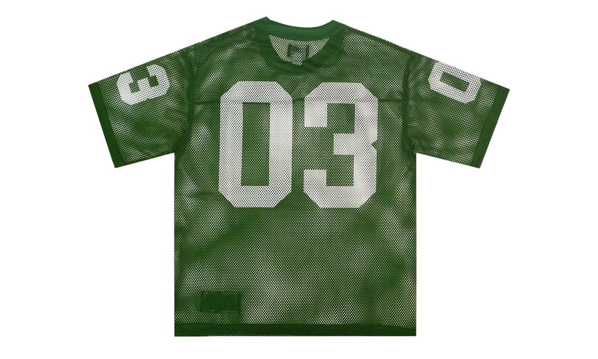 Billionaire Boys Club BB Varsity Short Sleeve Mesh Knit Jersey "Green" 861 3300 WHT