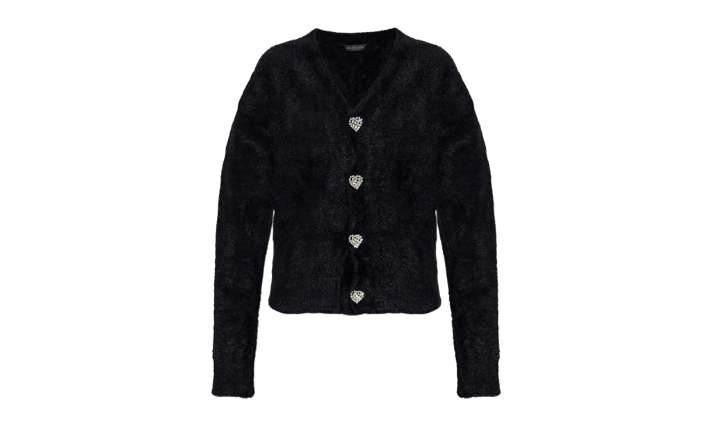 Balenciaga Fluffy Cardigan WMNS "Black" 849501 T6244 1000