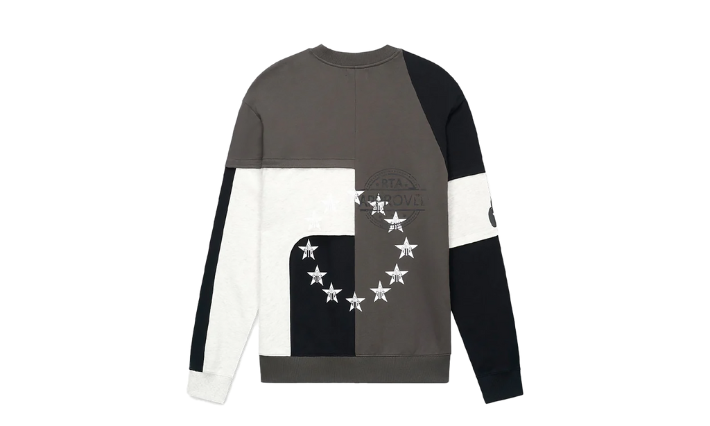 Rta CHARLES Sweatshirt "Black/ Grey Patchwork" MF24K622 T1199BWGPW