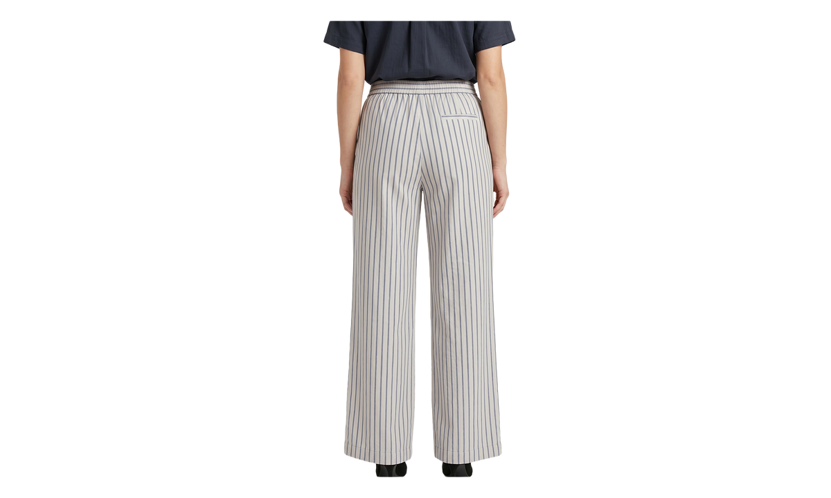 Brunello Cucinelli Striped Wide Trousers WMNS "Gesso/Avio" BRUN1534