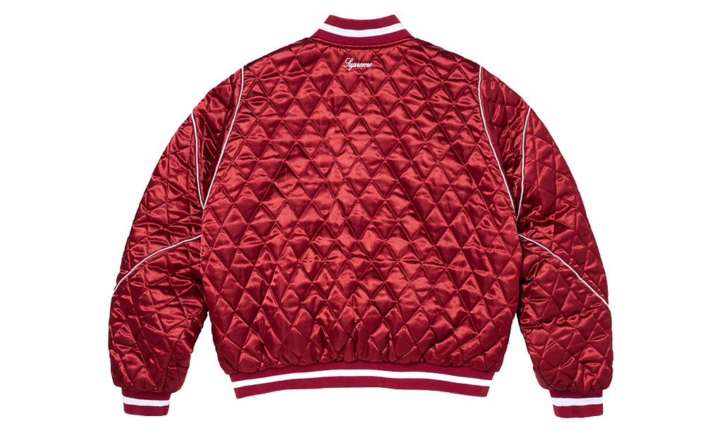 SUPREME Champion Quilted Satin Varsity Jacket "FW26 - Red" SU28441