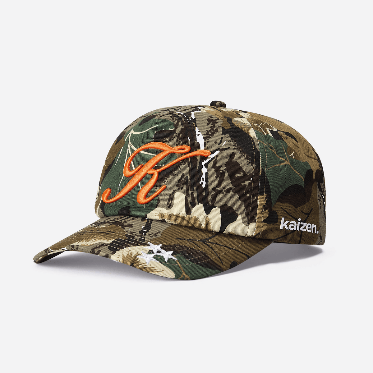 KAIZEN MARKET CAMO SCRIPT HAT