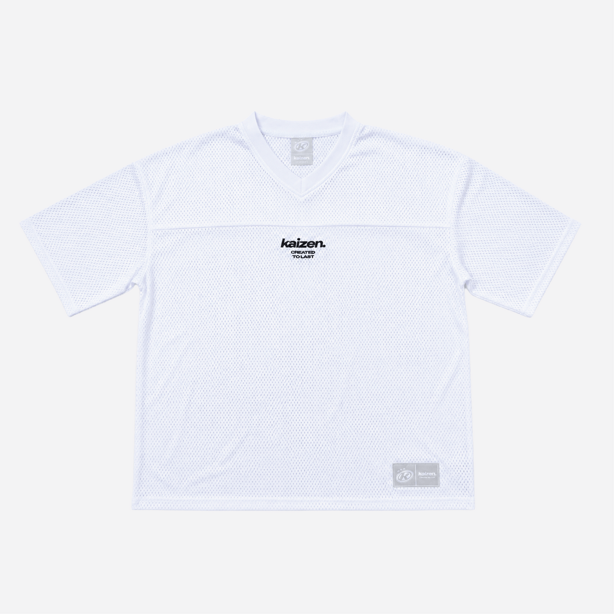 KAIZEN MARKET WHITE MESH JERSEY