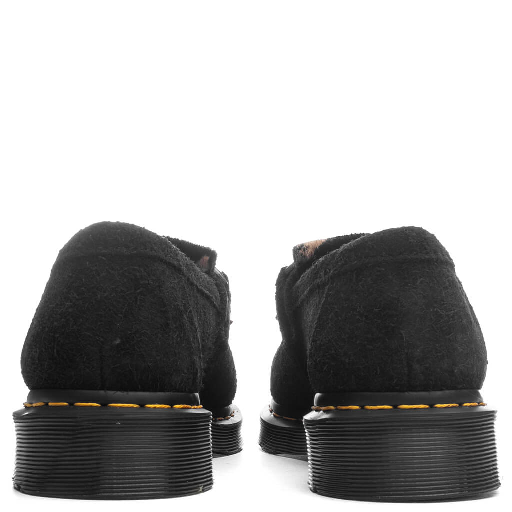 Dr. Martens Adrian Snaffle - Black Napped Suede/Beige Contrast Hair On