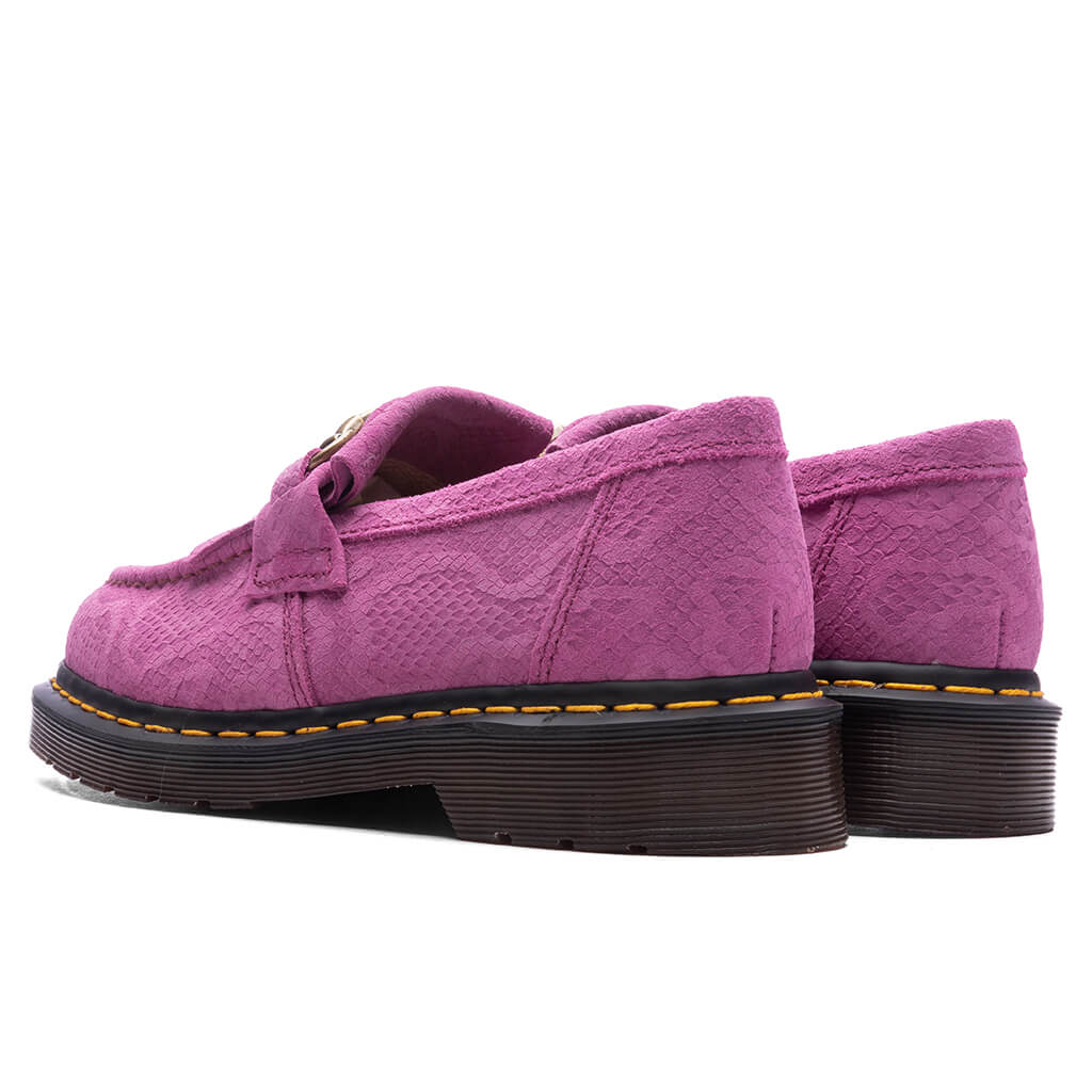 Dr. Martens Adrian Snaffle Smooth Leather Kiltie Loafers - Thrift Pink