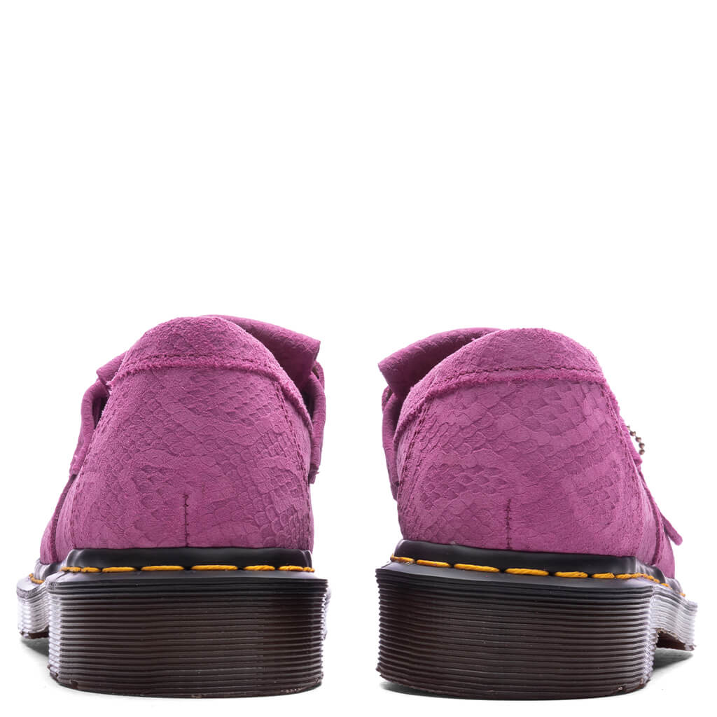 Dr. Martens Adrian Snaffle Smooth Leather Kiltie Loafers - Thrift Pink