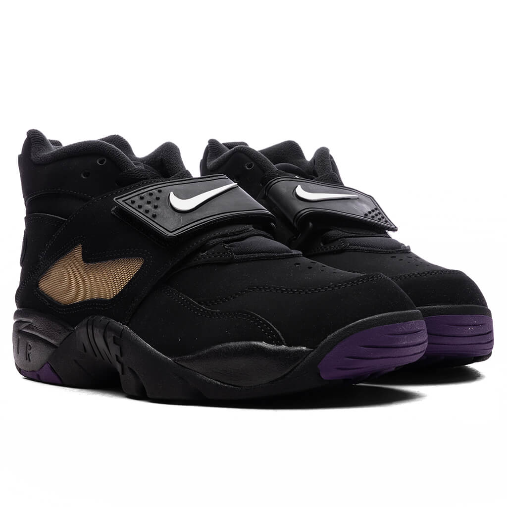 Nike Air Diamond Turf 'Ravens' - Black/White/Club Purple/Metallic Gold
