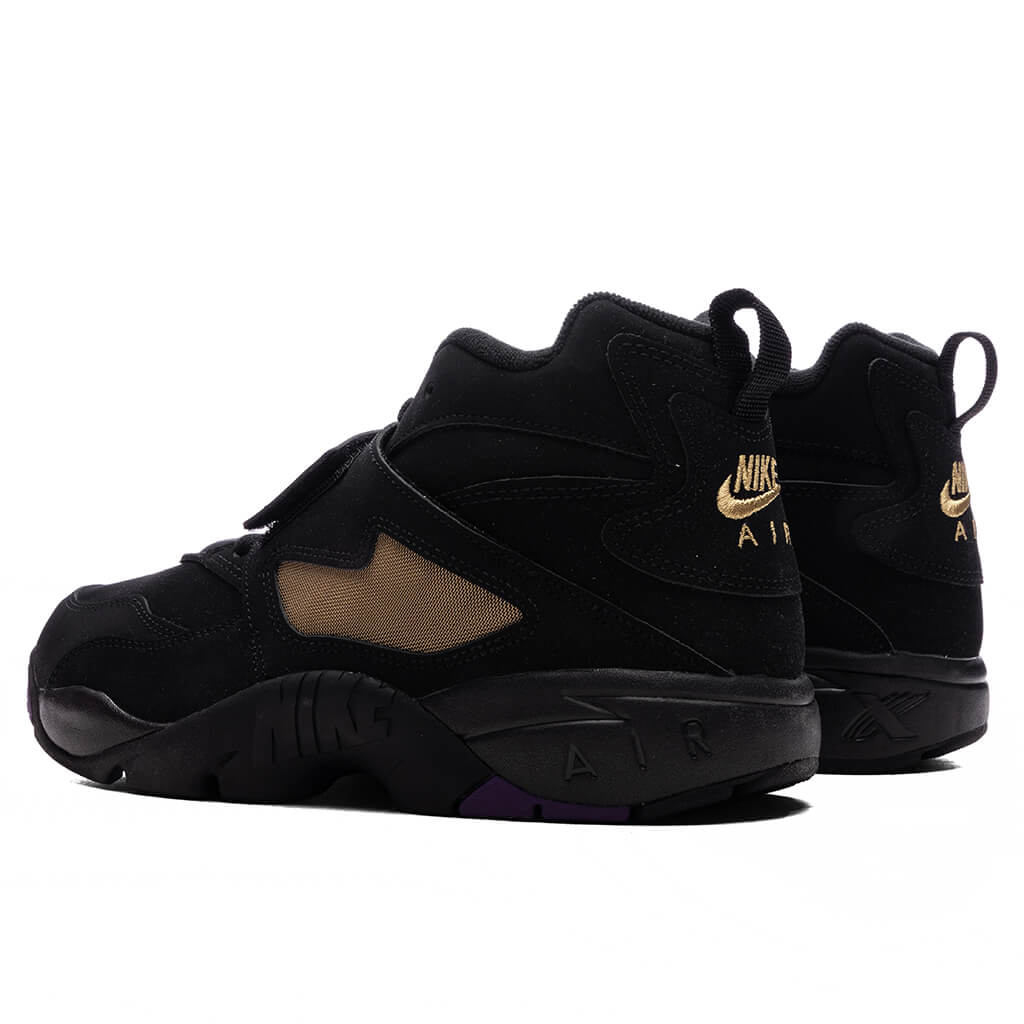 Nike Air Diamond Turf 'Ravens' - Black/White/Club Purple/Metallic Gold