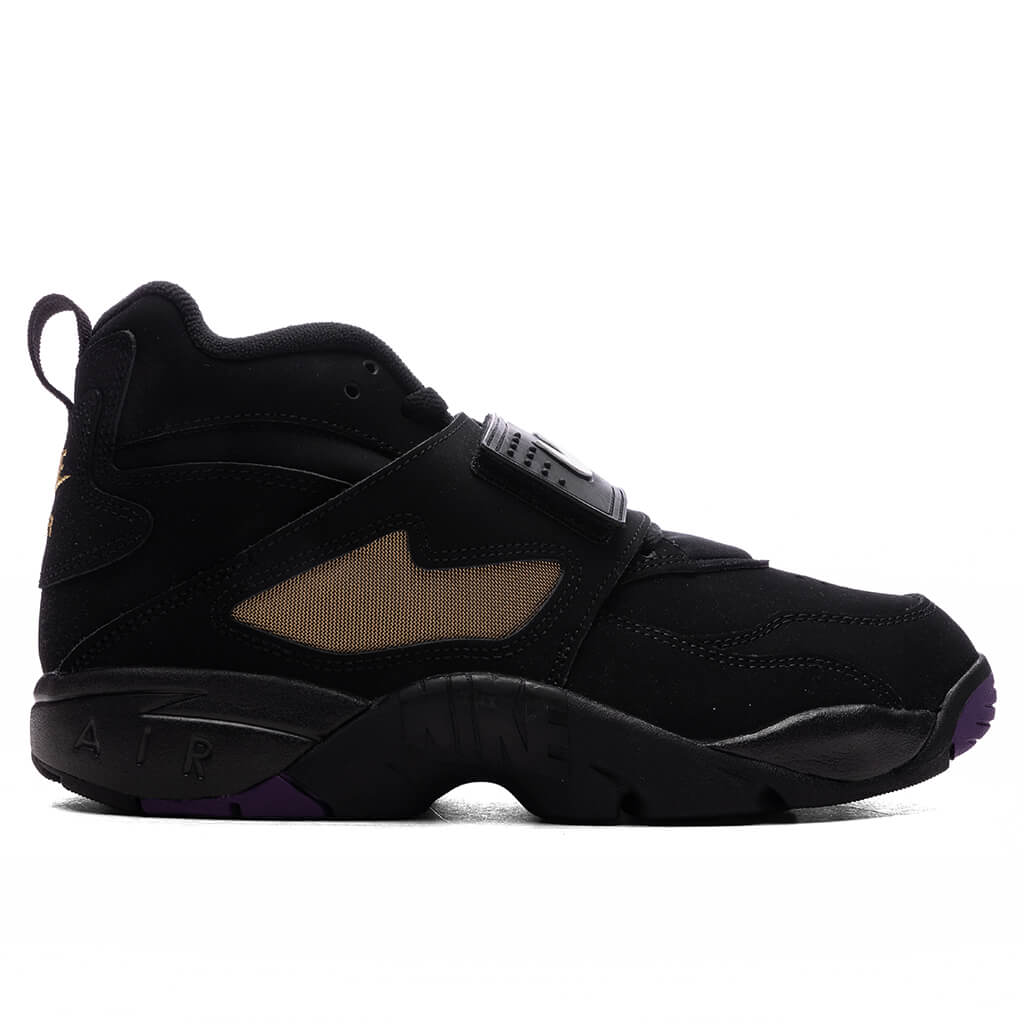Nike Air Diamond Turf 'Ravens' - Black/White/Club Purple/Metallic Gold