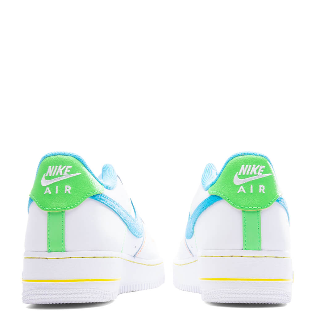Nike Air Force 1 LV8 BG (GS) - White/Baltic Blue/Action Green