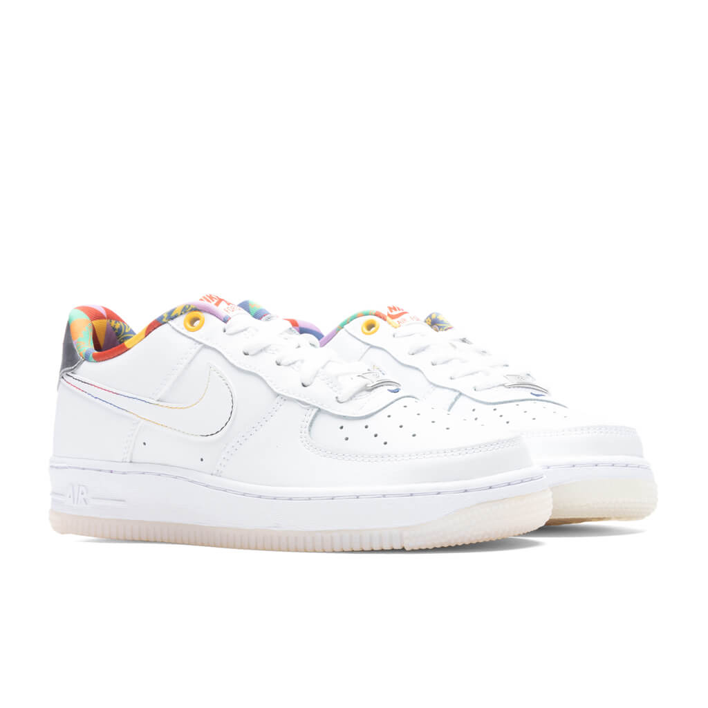 Nike Air Force 1 LV8 (GS) - White/White/Midnight Navy